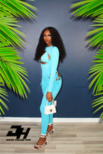 Load image into Gallery viewer, Cut To The Chase Jumpsuit (Blue)
