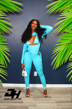 Load image into Gallery viewer, Cut To The Chase Jumpsuit (Blue)
